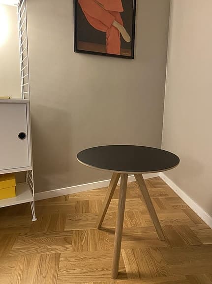 Hay CPH20 sidobord, Ø50 X H49, black/oak