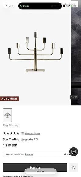 Adventsljusstakar krom