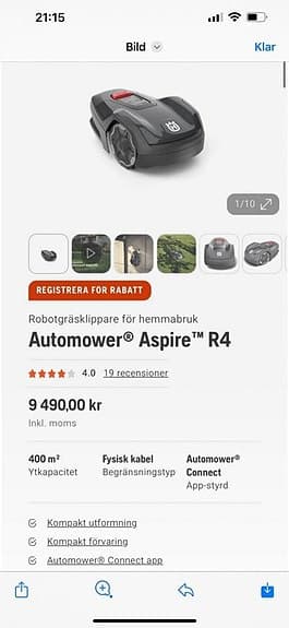 Robotgräsklippare, Husqvarna