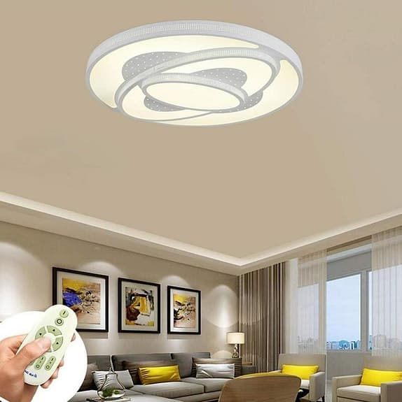 Sovrum, Vardagsrum, Smart lampa. Dimmable med fjärrkontroll.