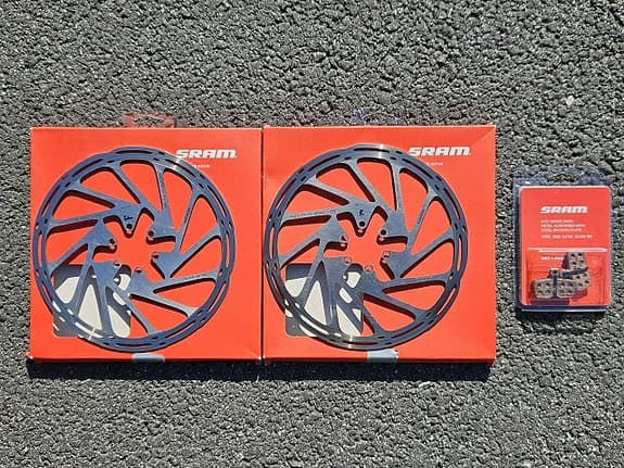 MTB bromsskivor SRAM Centerline 200mm + skivbromsklossar