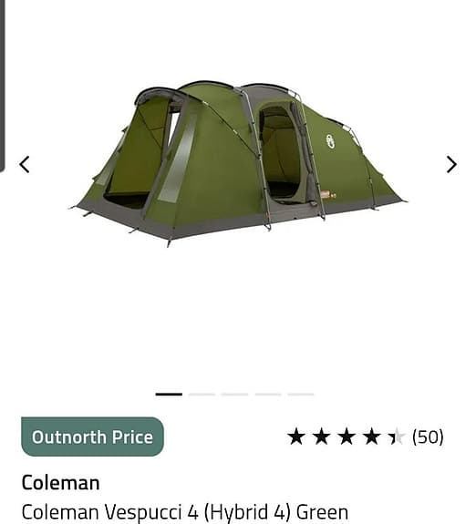 Tält fyramanna Coleman Vespucci 4 Hybrid