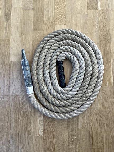 Klätterrep 5 m, 32 mm med beslag