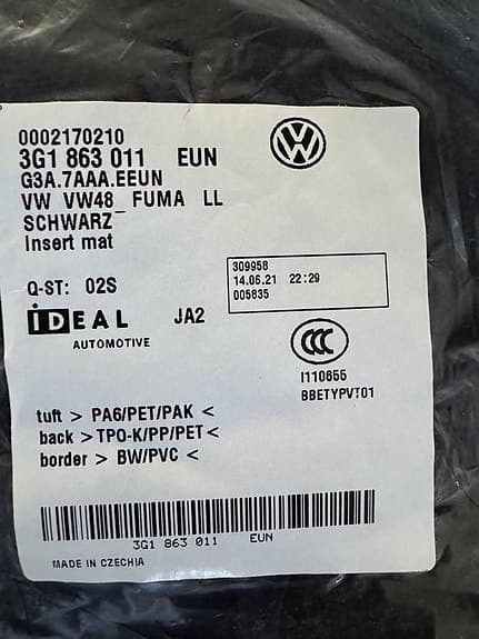 textil mattor till vw
