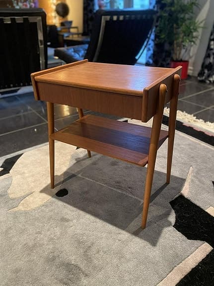 Sängbord, teak, 50-tals möbel, retro, Carlström & Co