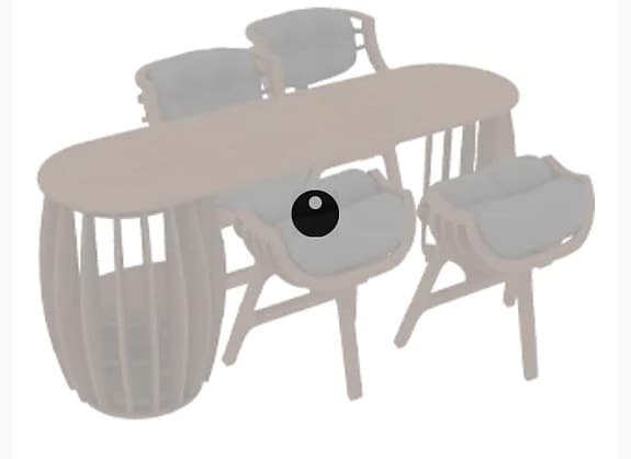 Exklusivt barset i valnöt och grönt tyg – nytt