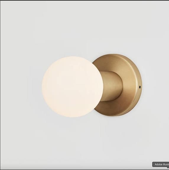 Lochan Wall Light in Brass + Sphere III - Artilleriet