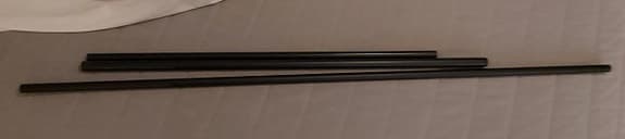 GARDINSTÅNG I 3 DELAR SVART STORLEK 244 CM MYCKET FINT SKIC