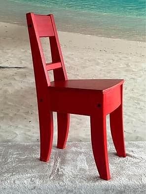 Barnstol ”EMIL”, Ikea, från PS-kollektion, röd, trä i fint skick!