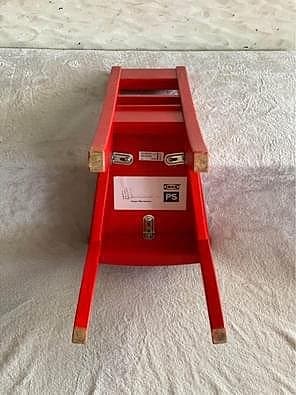 Barnstol ”EMIL”, Ikea, från PS-kollektion, röd, trä i fint skick!