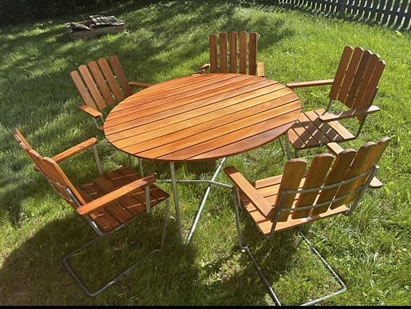 Grythyttans utegrupp teak ny renoverad