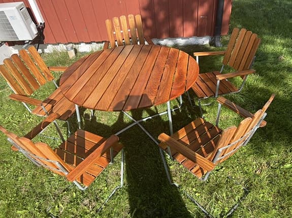 Grythyttans utegrupp teak ny renoverad