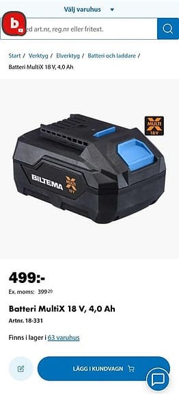 biltema laddare + 5st batterier