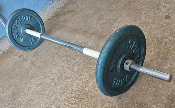 Skivstång 120cm med 2 st 10kg vikter