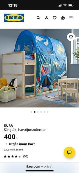 Tält till säng