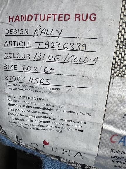 Jättefin barnmatta Kateha 80x160, blå med racerbil