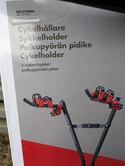 Cykelhållare, 3 cyklar