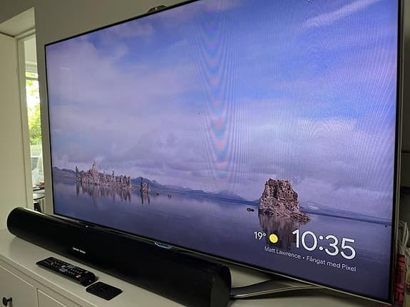 55" Samsung TV stativ väggfäste chromecast gen1 AppleTv ge