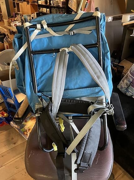 Fjäll Räven  Ryggsäck med bärstativ blå
