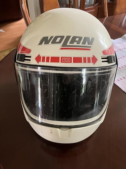 Nolan NES MC-hjälm vit röd