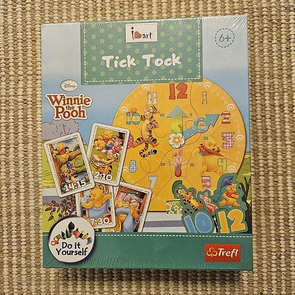 Winnie the Pooh Tick Tock spel, 6+, Helt ny.