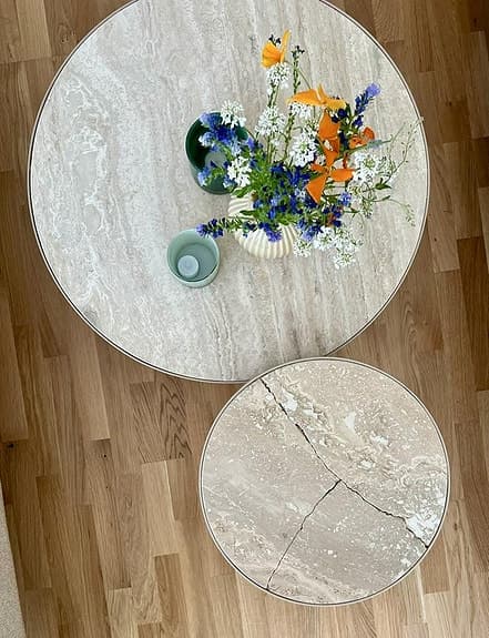 Soffbord - Ferm Living Travertine Table L & M