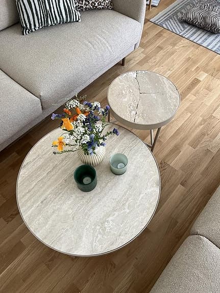 Soffbord - Ferm Living Travertine Table L & M