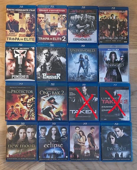 Blu-ray-filmer – från 50 kr/st