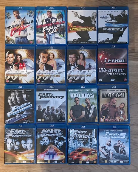 Blu-ray-filmer – från 50 kr/st