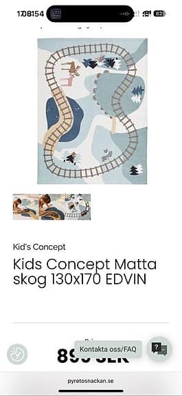 Kids Concept barnrumsmatta Edvin Skog