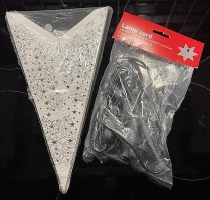 Adventsstjärna i silver med sladd - NY