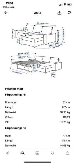 Vimle bäddsoffa