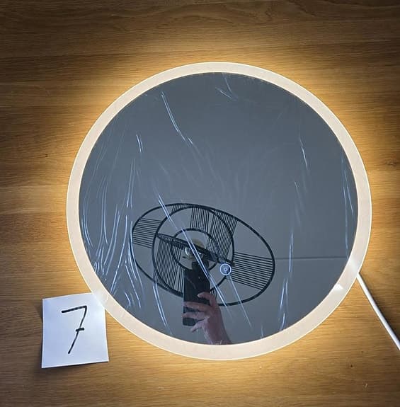 Spegel med LED-belysning (50cm)