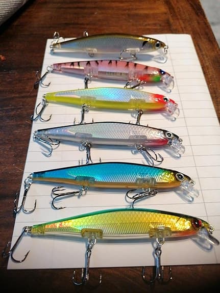 Fiskedrag wobblers blandade färger