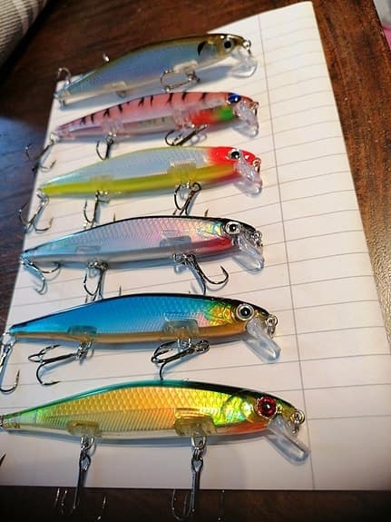 Fiskedrag wobblers blandade färger