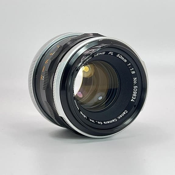 Canon FL 50mm f/1,8 objektiv – FL-fattning, fint skick