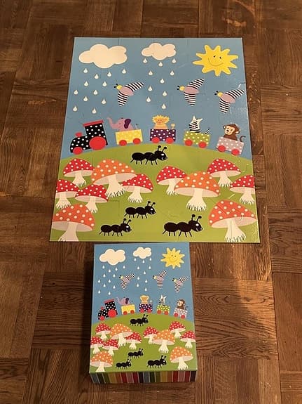 Jabadabado golvpussel pussel 80 x 60 cm 28 stora pusselbitar