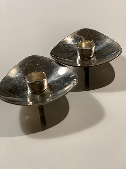 Vintage ALTA ljusstakar i nysilver från COHR Danmark