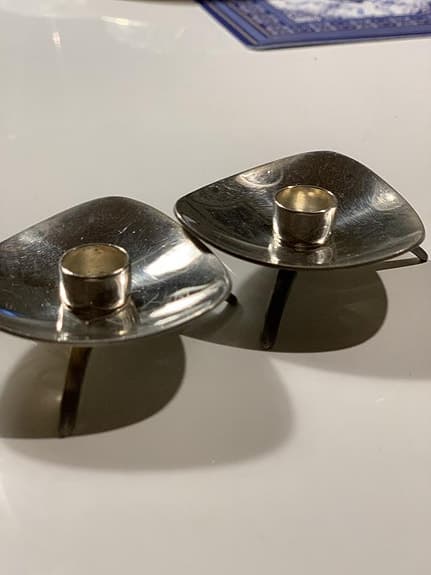 Vintage ALTA ljusstakar i nysilver från COHR Danmark