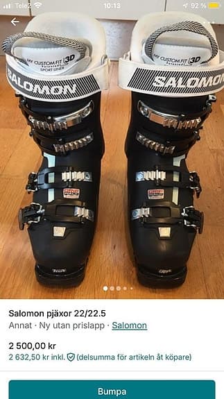 Ny skidpjäxor Svart