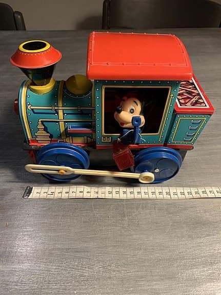 Leksaksbil Walt Disney Mickey Mouse från 1970 talet