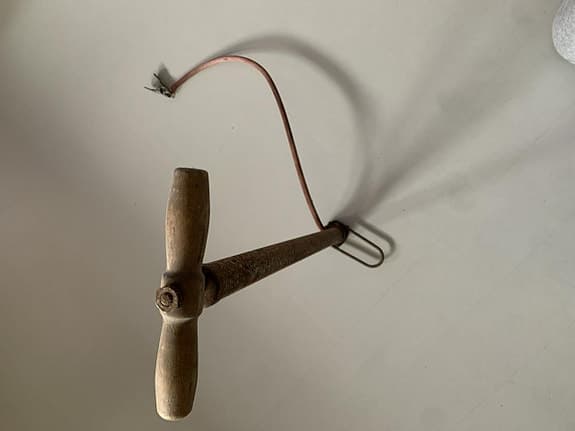 Cykelpump med slang av äldre modell