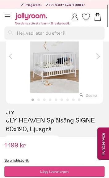 Babysäng vita färg