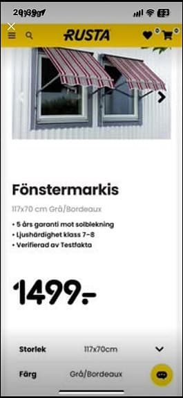 Fönster markiser
