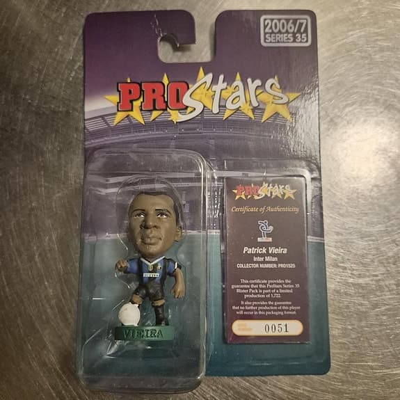 Vieira InterMilan Prostars Fotbollsfigur