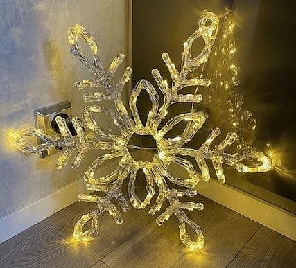 Snöflinga LED-belysning med stillsamt blink, twinkle