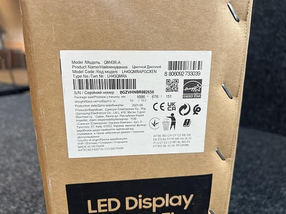 Samsung LED Display QM43R-A 43" 4K Proffsmonitor Ny