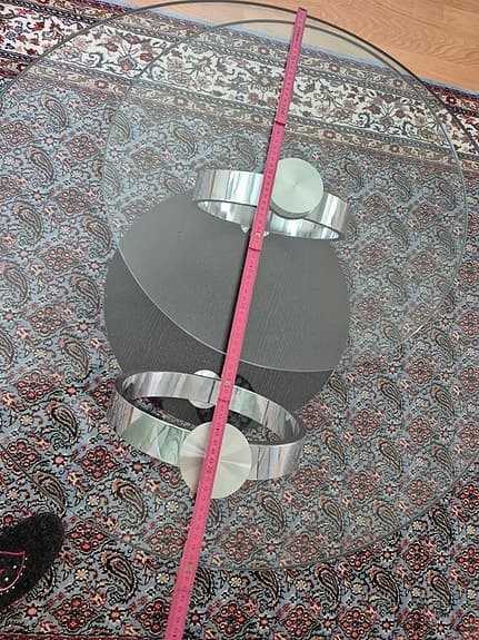 Soffbord i glas 80-134 cm