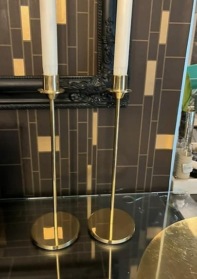 Etienne Haute Ljusstake Mässing