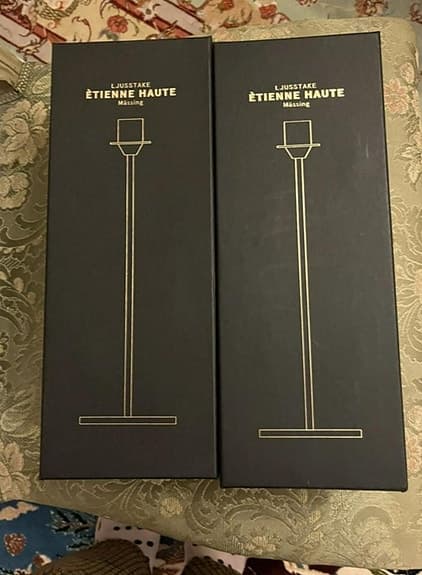 Etienne Haute Ljusstake Mässing